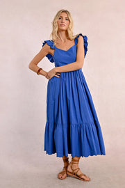 Long Fancy Dress with Ruffles